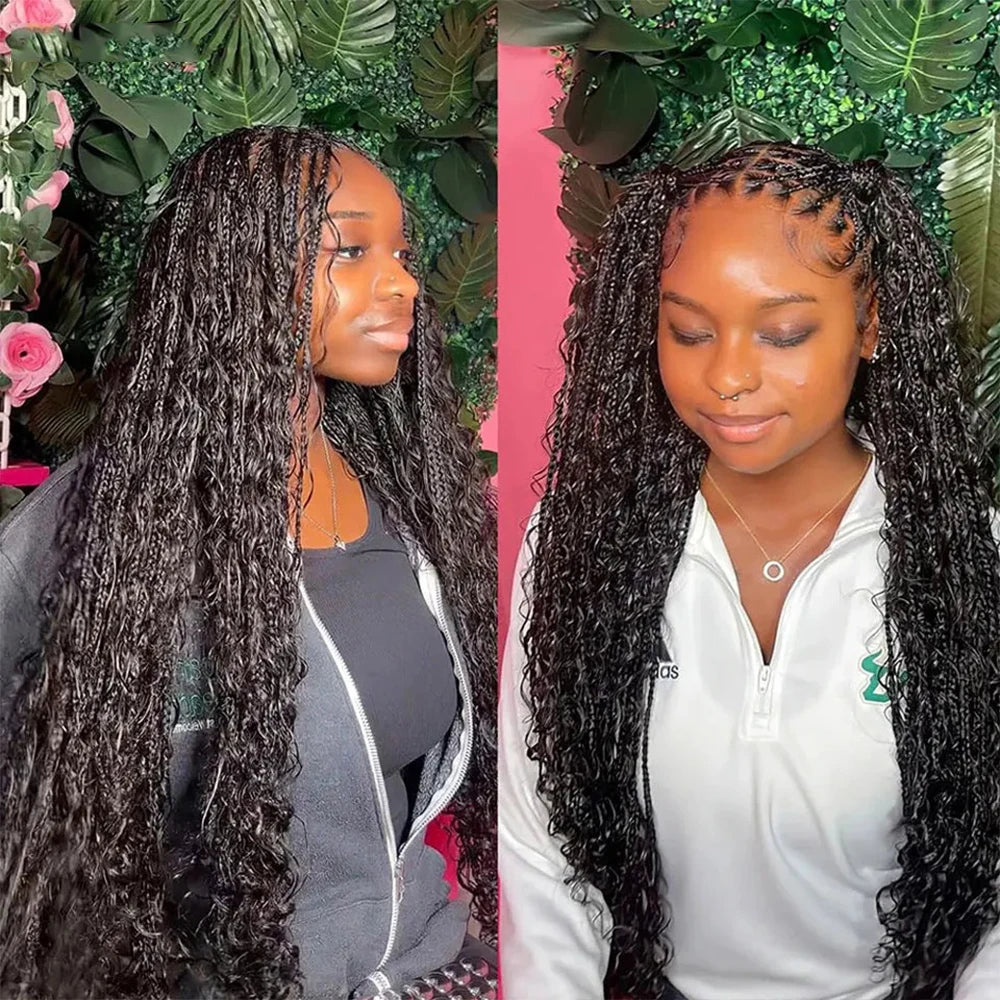 Unprocessed Deep Wave Bulk Human Hair Natural Color No Weft Boho Hair For Braiding 1/3/4 Packs