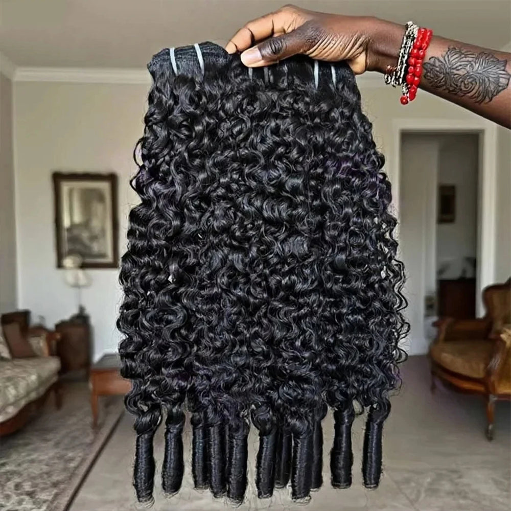Lodmemo Beaufox Burmese Curly Hair Bundles Pixie Curly Bundles Human Hair Virgin 10A Grade 100% Human Virgin Hair unprocessed Human Hair