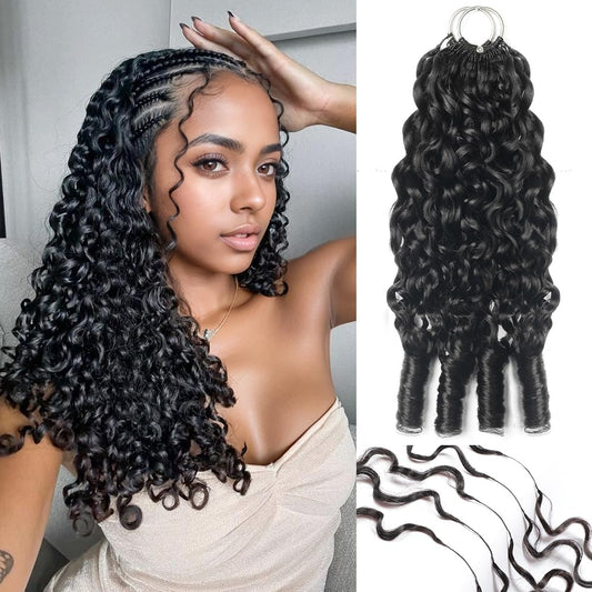 Lodmemo Burmese Curly Crochet Human Hair for Boho Braids Miracle Knots Ready Pre-Separated Time-Saving Design