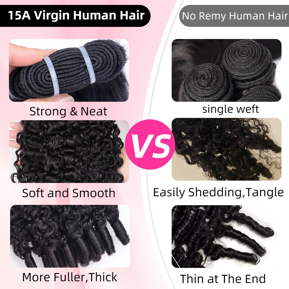 Lodmemo Beaufox Burmese Curly Hair Bundles Pixie Curly Bundles Human Hair Virgin 10A Grade 100% Human Virgin Hair unprocessed Human Hair