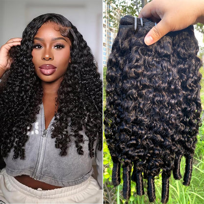 Lodmemo Beaufox Burmese Curly Hair Bundles Pixie Curly Bundles Human Hair Virgin 10A Grade 100% Human Virgin Hair unprocessed Human Hair