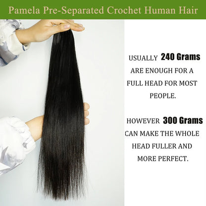 Bone Straight Crochet Human Hair for Boho Braid Styles Miracle Knots Compatible Time-Saving & Lightweight