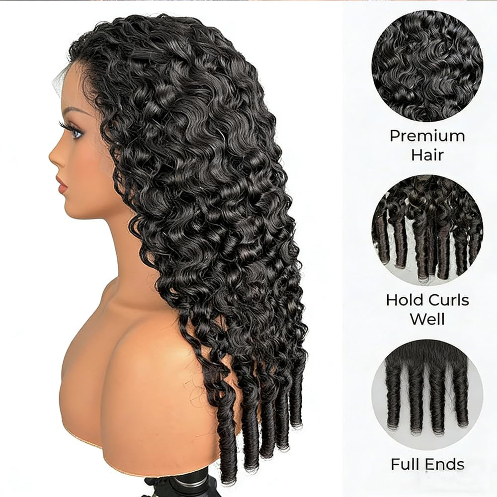 Burmese Curly Half Wigs Human Hair Seamless Kinky Curly Flip Over Wig Beginner Friendly