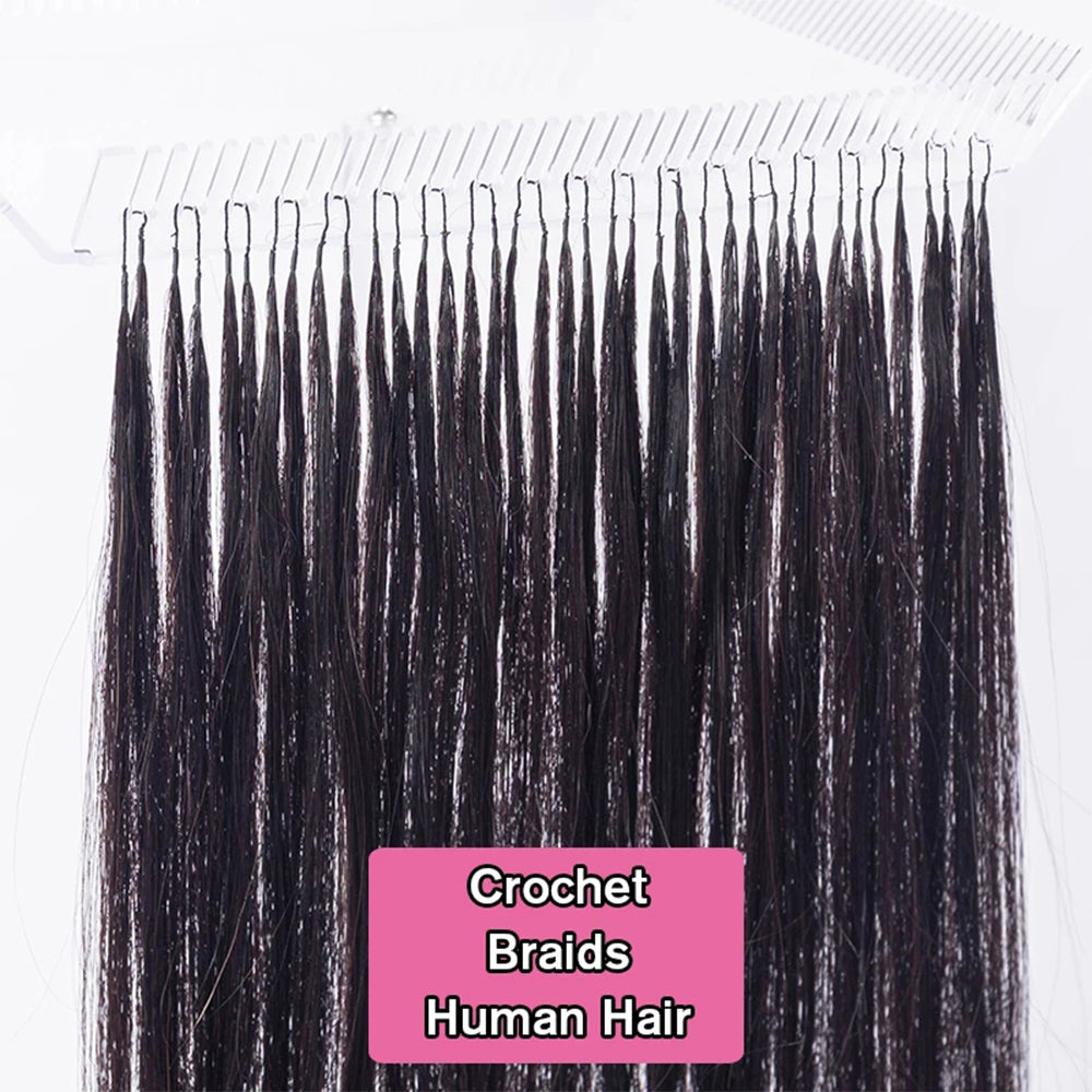 Bone Straight Crochet Human Hair for Boho Braid Styles Miracle Knots Compatible Time-Saving & Lightweight