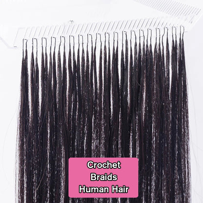 Bone Straight Crochet Human Hair for Boho Braid Styles Miracle Knots Compatible Time-Saving & Lightweight