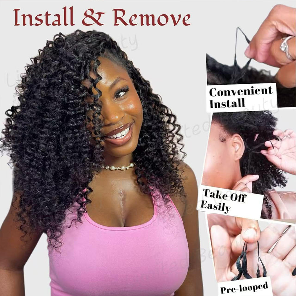Deep Wave Crochet Human Hair for Boho Braids with Miracle Knots – Soft Waves Time-Saving Install