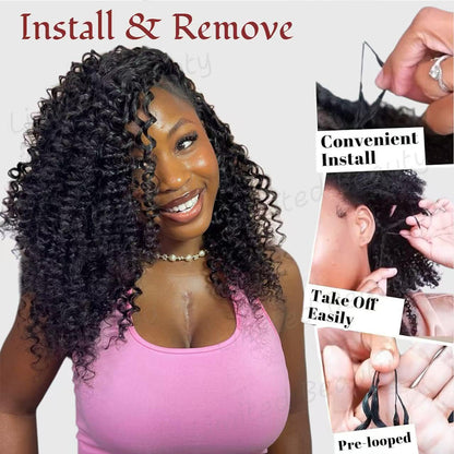 Deep Wave Crochet Human Hair for Boho Braids with Miracle Knots – Soft Waves Time-Saving Install