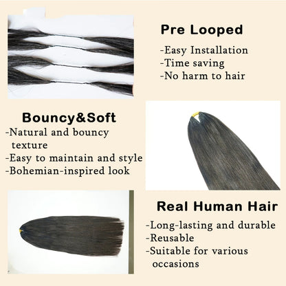 Bone Straight Crochet Human Hair for Boho Braid Styles Miracle Knots Compatible Time-Saving & Lightweight