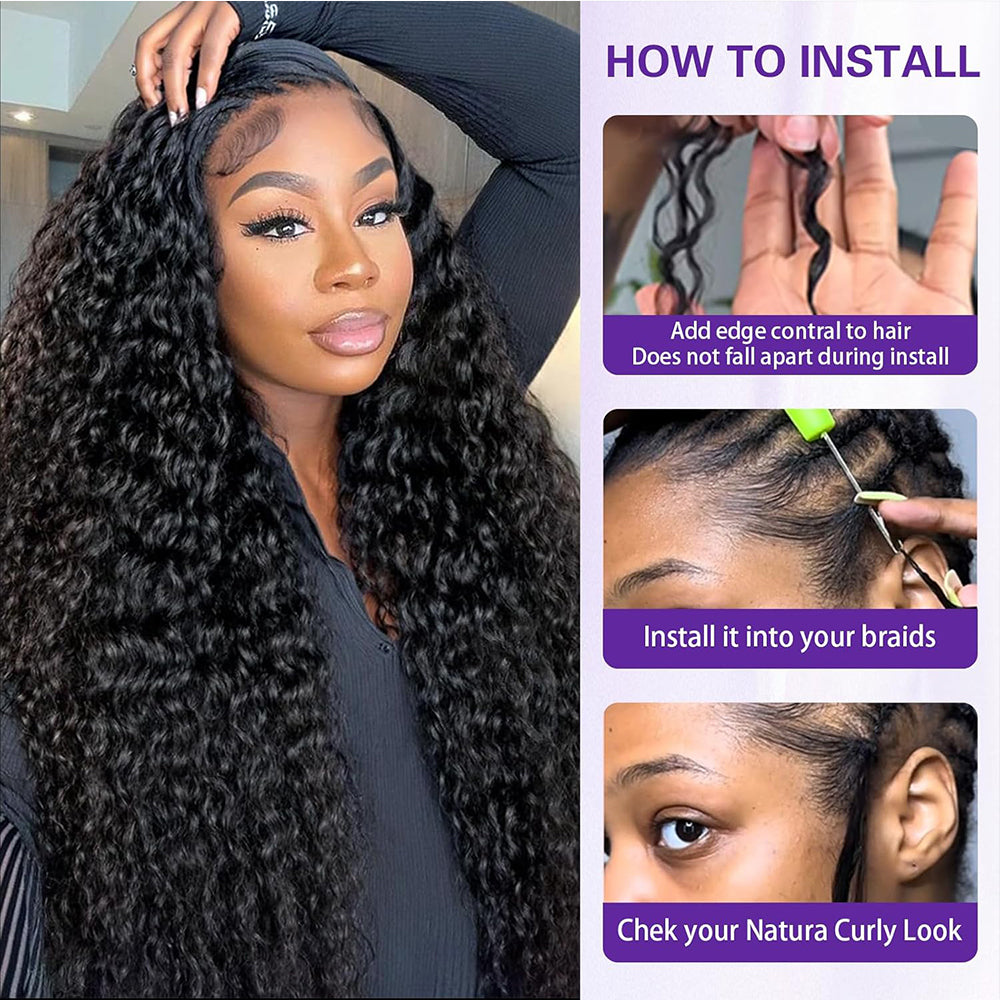 Lodmemo Burmese Curly Crochet Human Hair for Boho Braids Miracle Knots Ready Pre-Separated Time-Saving Design