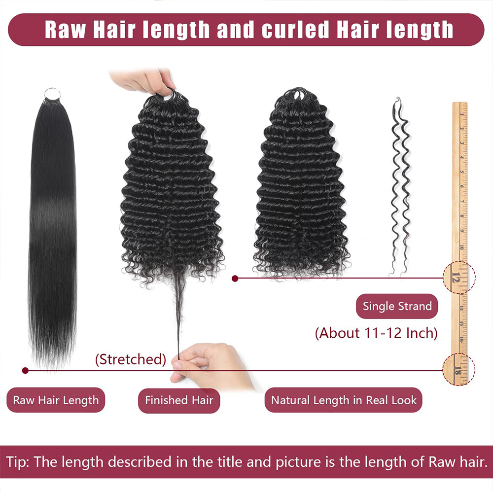 Deep Wave Crochet Human Hair for Boho Braid Styles Miracle Knots Compatible Time-Saving & Lightweight