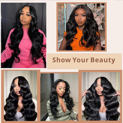 Lodmemo Body Wave Half Wigs Human Hair Glueless Wigs With Drawstring Flip Over Wig Beginner Friendly