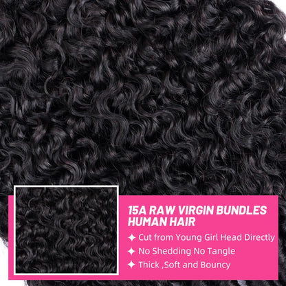 Lodmemo Beaufox Burmese Curly Hair Bundles Pixie Curly Bundles Human Hair Virgin 10A Grade 100% Human Virgin Hair unprocessed Human Hair