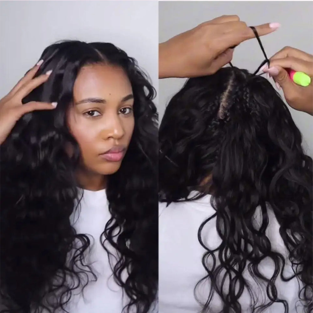 Lodmemo Body Wave Crochet Human Hair for Boho Braids Miracle Knots Ready Pre-Separated Time-Saving Design