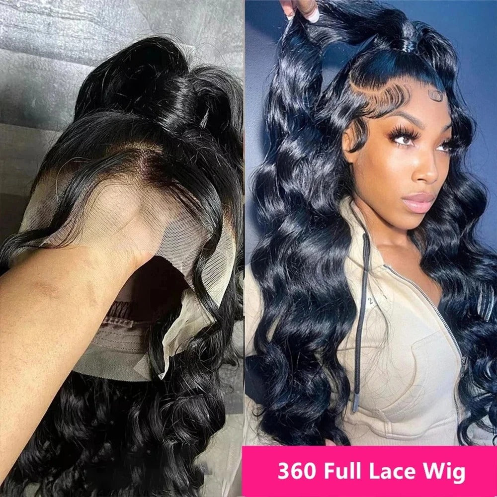 Body Wave 360 Invisible Strap Snug Fit 360 HD Transparent 360 Lace Frontal Bleached Knots Pre Cut Lace Wig