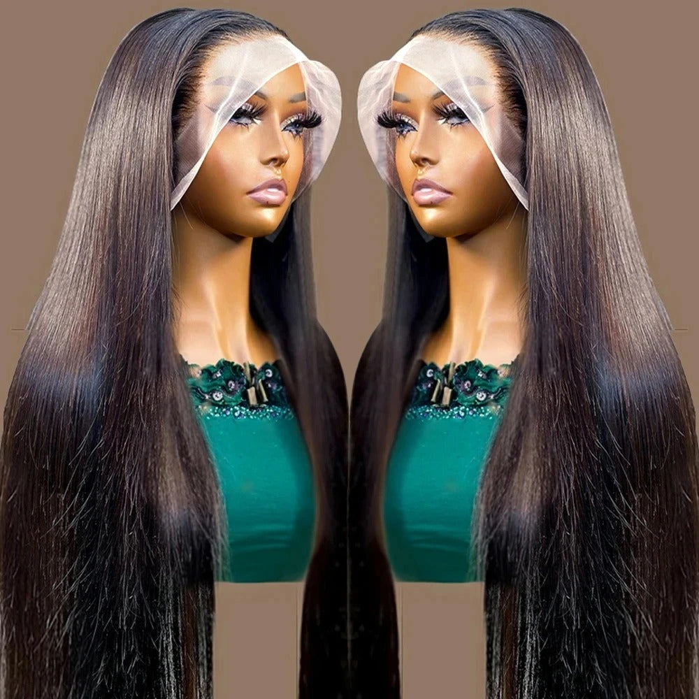 Lodmemo Straight Wave 360 Invisible Strap HD Transparent Bone Lace Frontal Bleached Knots Pre Cut Lace Wig