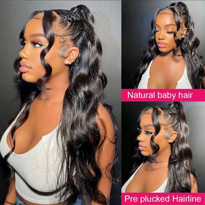 Body Wave 360 Invisible Strap Snug Fit 360 HD Transparent 360 Lace Frontal Bleached Knots Pre Cut Lace Wig