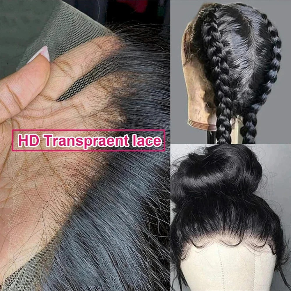 Body Wave 360 Invisible Strap Snug Fit 360 HD Transparent 360 Lace Frontal Bleached Knots Pre Cut Lace Wig