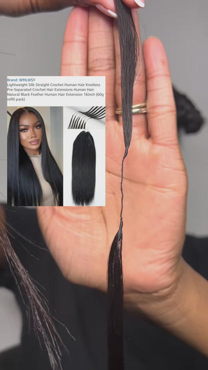 Bone Straight Crochet Human Hair for Boho Braid Styles Miracle Knots Compatible Time-Saving & Lightweight
