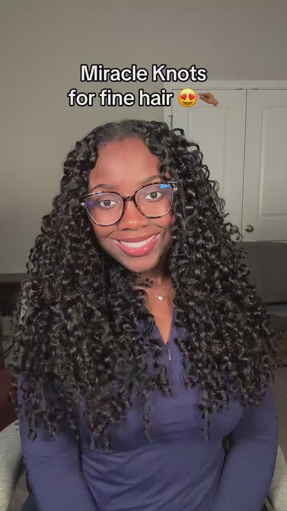 Lodmemo Burmese Curly Crochet Human Hair for Boho Braids Miracle Knots Ready Pre-Separated Time-Saving Design